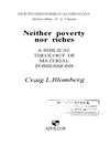 نه فقر و نه ثروت: الهیات کتاب مقدسی دارایی (مطالعات جدید در الهیات کتاب مقدس) [کتاب انگلیسی]