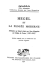 هگل و اندیشه مدرن: سمینار هگل به رهبری ژان هیپولیت در کالج دو فرانس (1967-1968) [کتاب انگلیسی]
