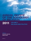 بررسی سالانه جامعه شناسی دین، جلد دوم: دین و سیاست [کتاب انگلیسی]